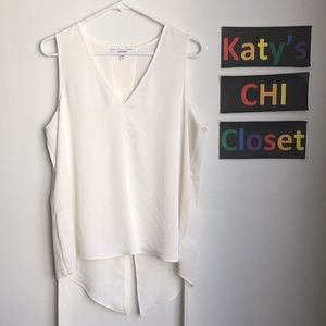 Express Cream Sleeveless Blouse L